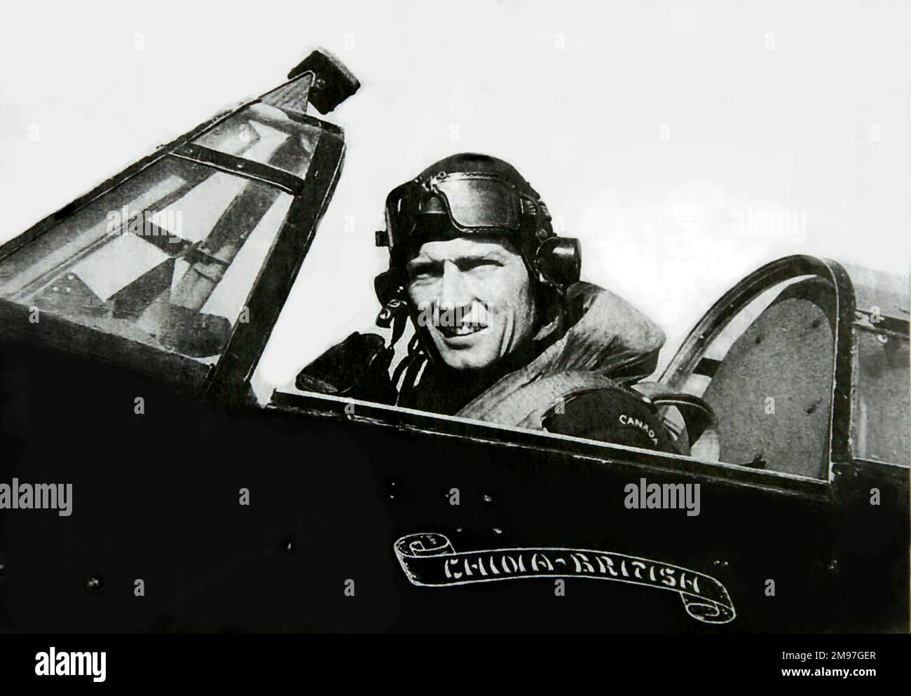 O'Brian, Peter, pilote de la RAF, plus tard Capt Grp dans l'ouragan 1940. Banque D'Images