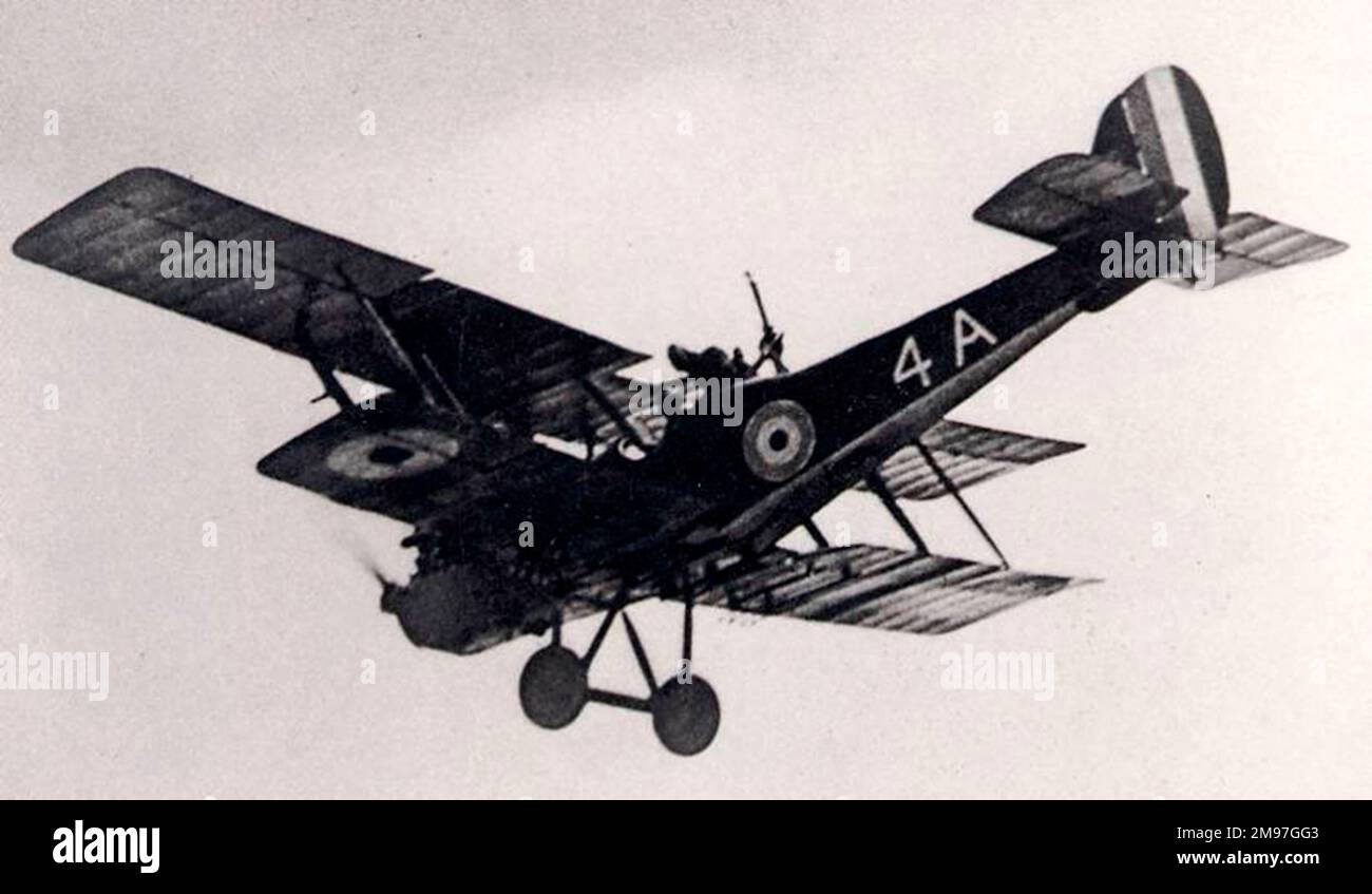 Royal Aircraft Factory bombardier de reconnaissance à deux places RE 8, dont plus de 4 000 ont été construits à partir de mi-1916. Elle s’est malheureusement avérée une proie facile pour les combattants allemands. Banque D'Images