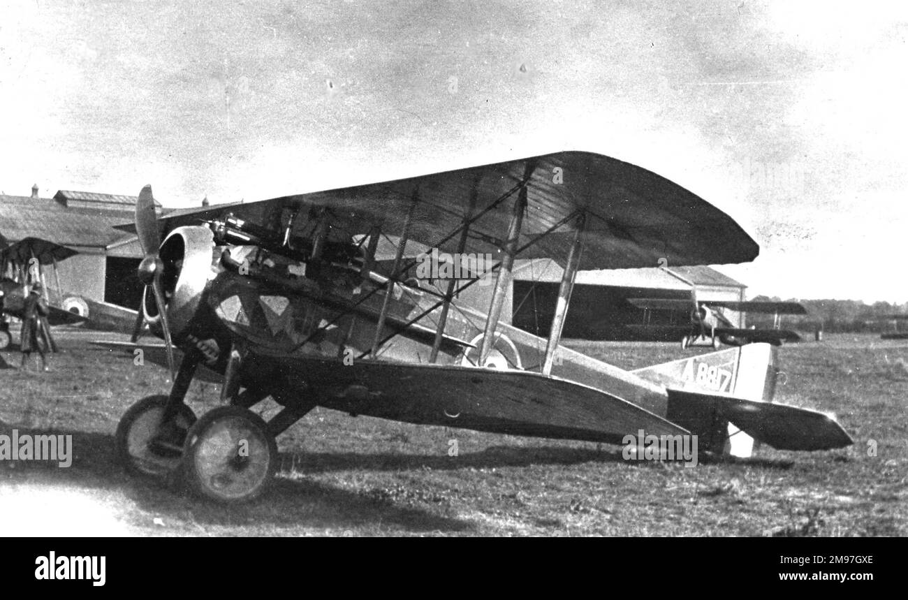 Le SPAD VII a été utilisé pour la première fois en mai 1916, le VII a été plus rapide que l'opposition une fois les premiers problèmes moteur corrigés, le VII a été adopté par la France, la Grande-Bretagne et les États-Unis. Banque D'Images