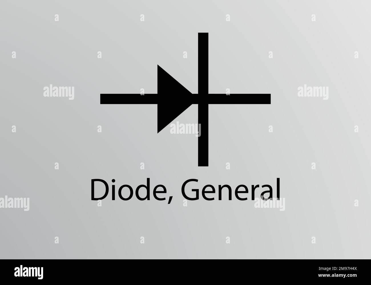 Diode General Engineering Symbol, conception de symbole vectoriel. Symboles techniques. Illustration de Vecteur