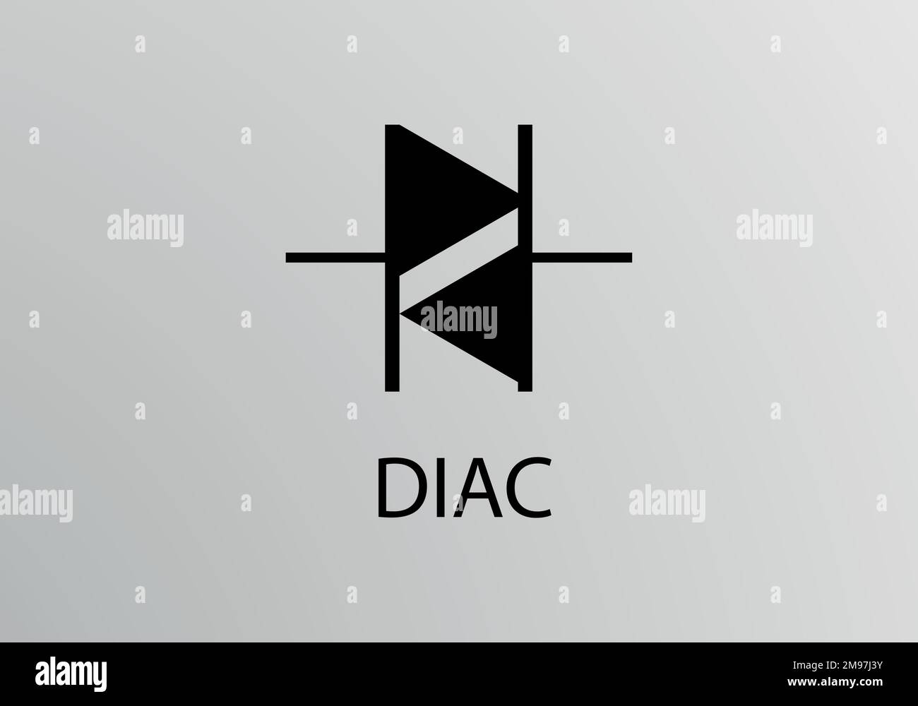 Symbole DIAC, symbole vectoriel. Symboles techniques. Illustration de Vecteur