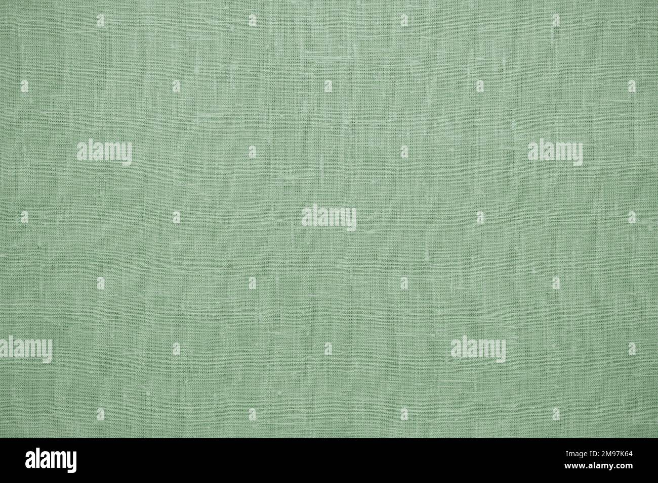 Tissu vert lin pastel, arrière-plan ou texture, gros plan, vue du dessus, horizontal Banque D'Images