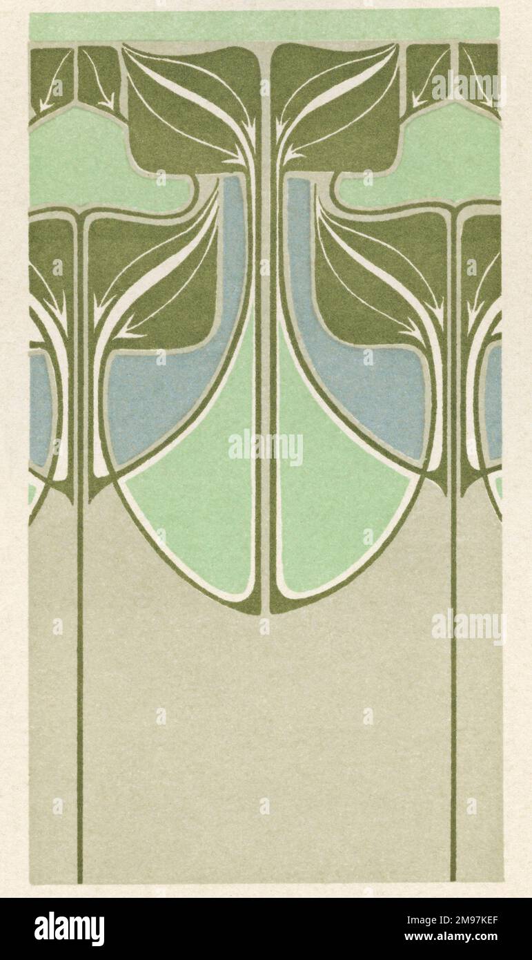 Design Art nouveau avec feuilles. Banque D'Images