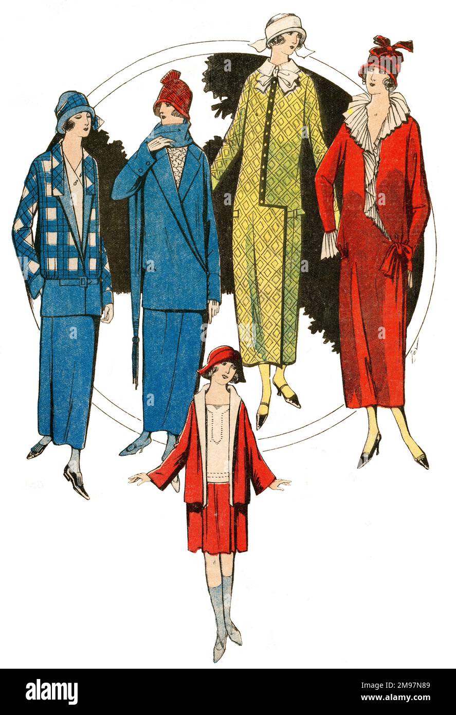 Mode féminin français - 1921. Banque D'Images