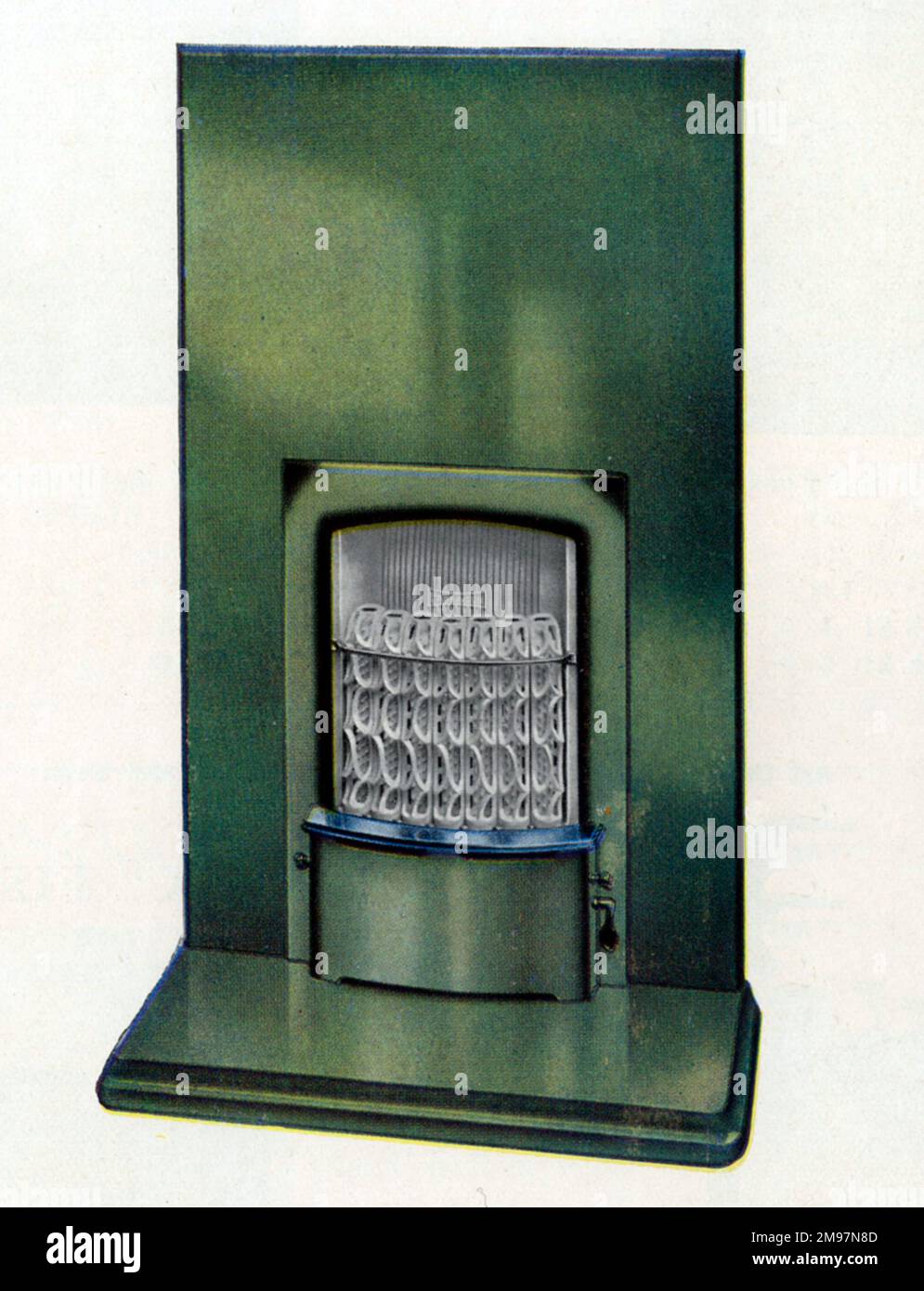 Le feu à gaz intégré « Flatholme » et l'entourage. Catalogue pour Nicholls and Clarke Ltd., Londres. Fabricants et marchands de matériaux de construction. Banque D'Images