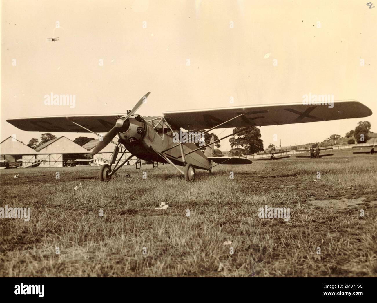 De Havilland DH75 Hawk Moth, G-AAFX, plus tard VH-UNW. Banque D'Images