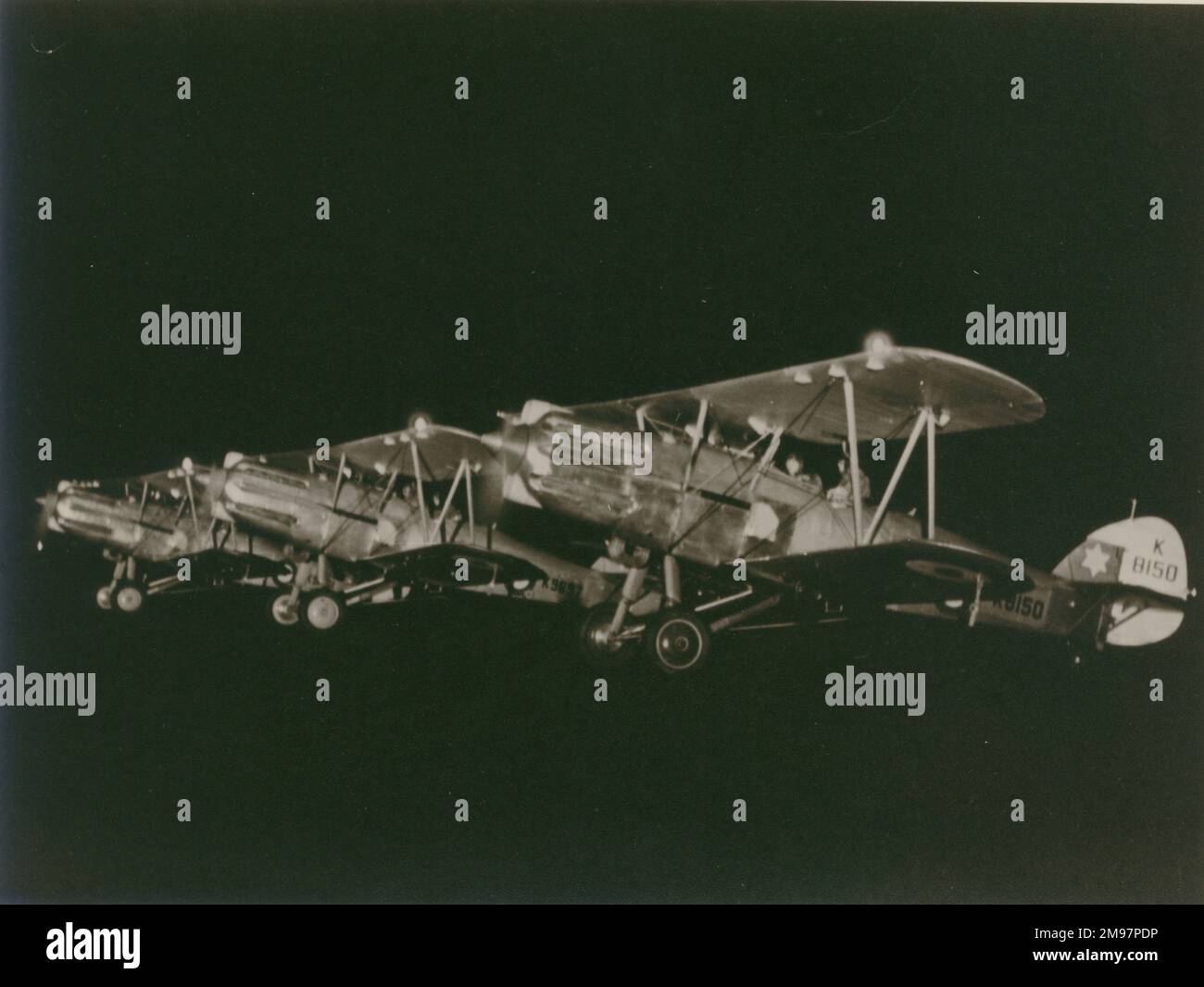 Trois vecteurs Hawker, dont K8150. Banque D'Images