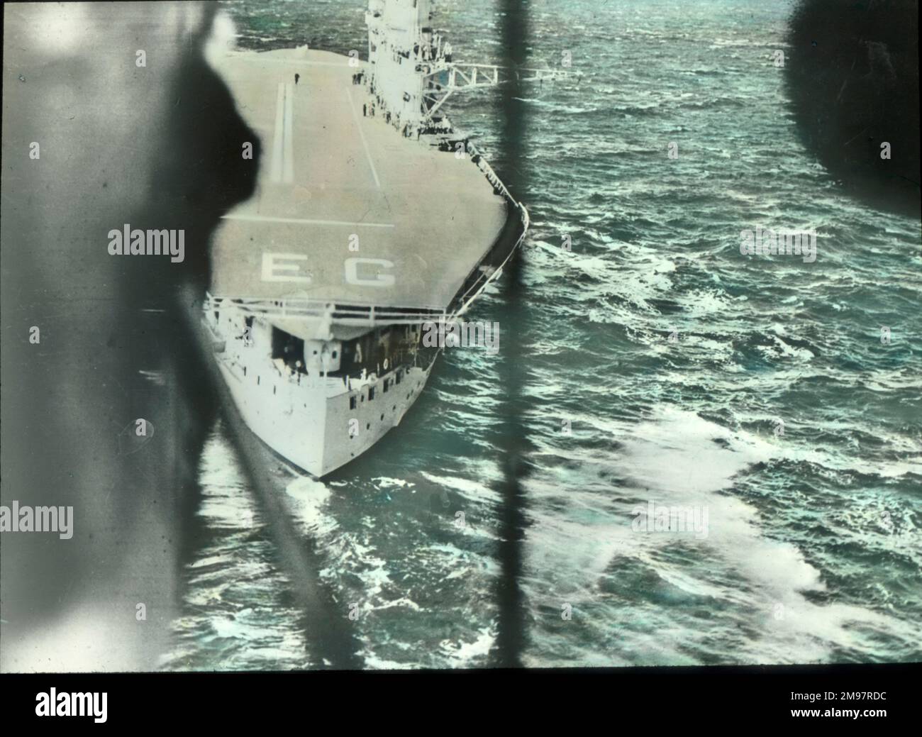 Un porte-avion. Banque D'Images