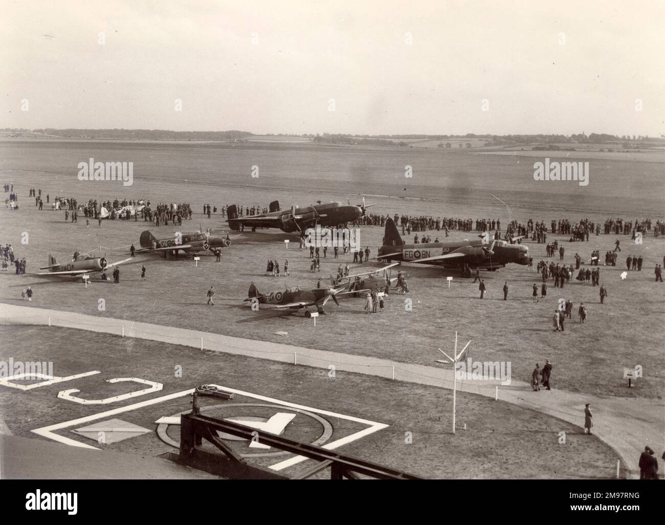 Exposition aérienne de la bataille de Grande-Bretagne à RAF Cranwell, 20 septembre 1947. Banque D'Images
