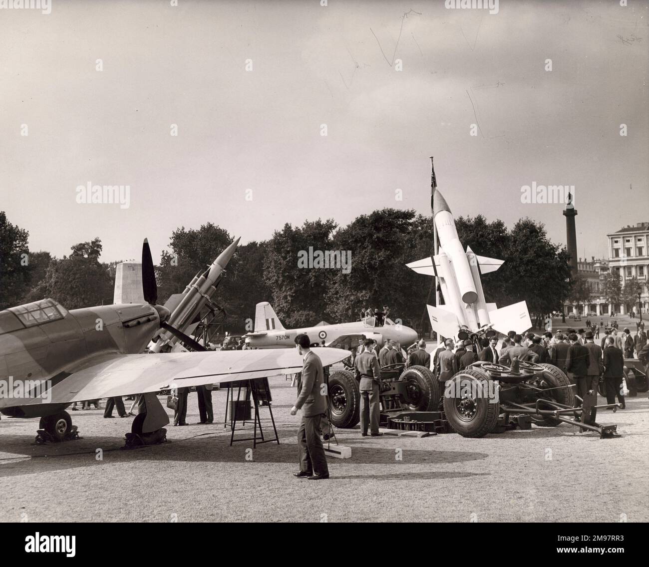 Exposition RAF à Horse Guards Parade, Londres. Banque D'Images