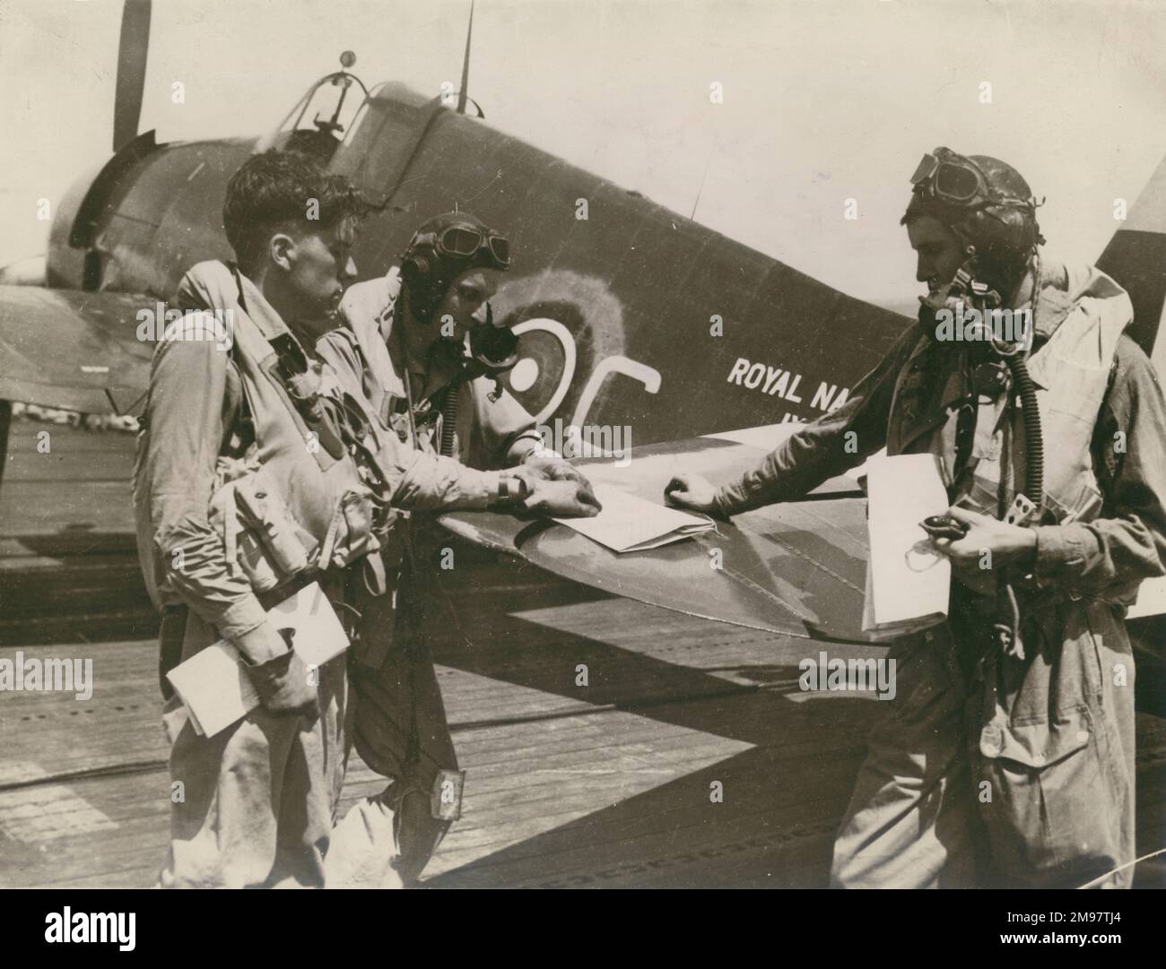 Grumman Hellcat de la Marine royale dans la flotte des Indes orientales, c.juin 1945. Banque D'Images