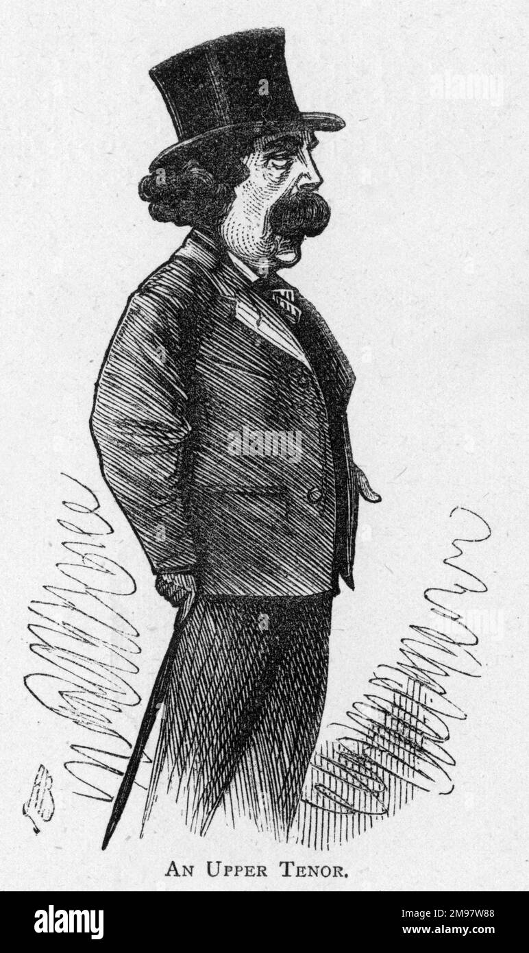 Portrait de l'opéra, de l'oratorio et du chanteur de ballade John Sims Reeves -- un ténor supérieur. Banque D'Images