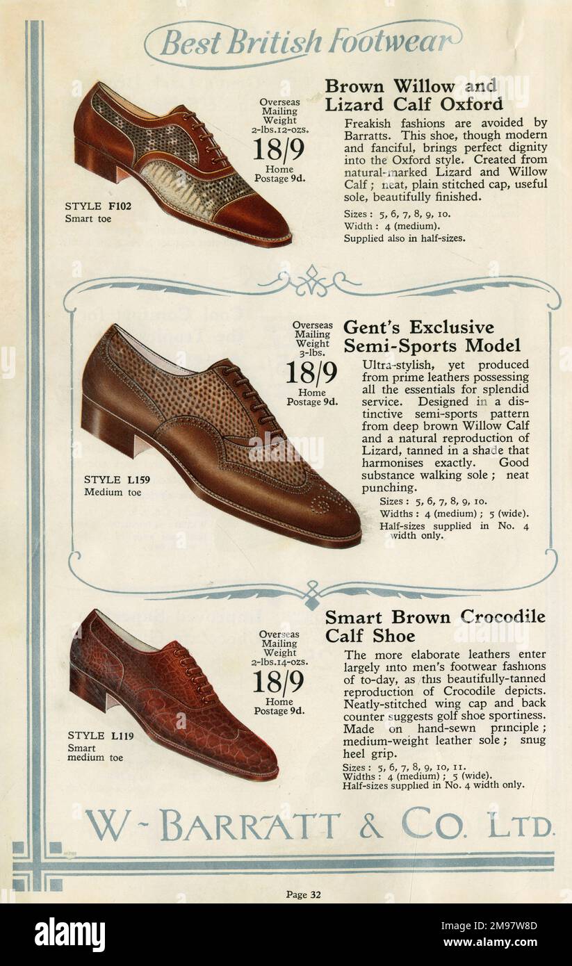 Catalogue de chaussures Barratt & Co Ltd femmes, chaussures. Banque D'Images