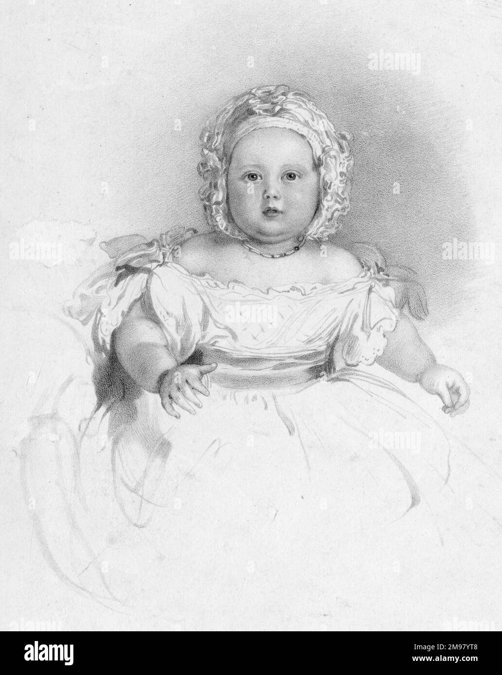 Victoria, princesse royale, âgée de 5 mois. Banque D'Images