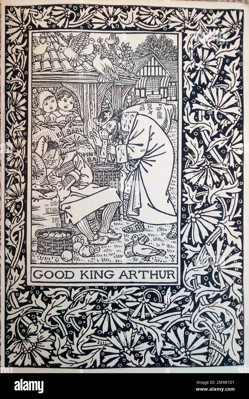 Illustration, bon roi Arthur. Banque D'Images