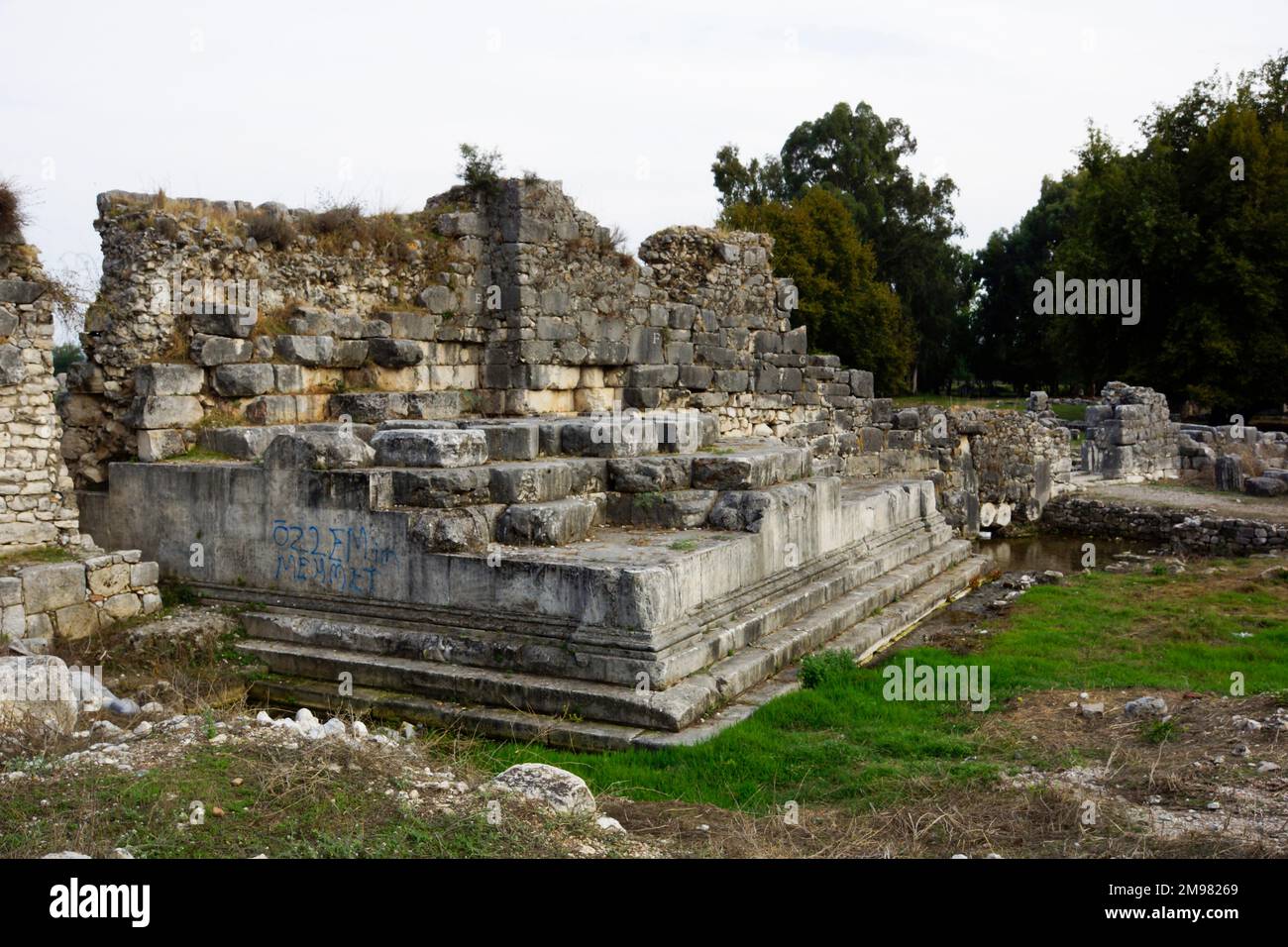 Turquie, Lykia, Limyra: Ruines non identifiées (5th/6th siècle après J.-C.) dans la ville du bas-Ouest. Banque D'Images