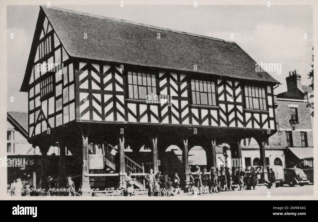 L'ancienne maison du marché, construite en 1617 à Ledbury, Herefordshire. Banque D'Images