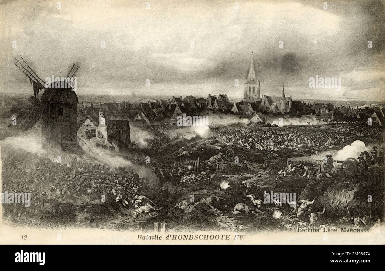 La bataille de Hondschoote s'est produite pendant les guerres  révolutionnaires françaises pendant deux jours en septembre 1793. La  bataille s'est terminée par une victoire française et a entraîné la mort de  7000