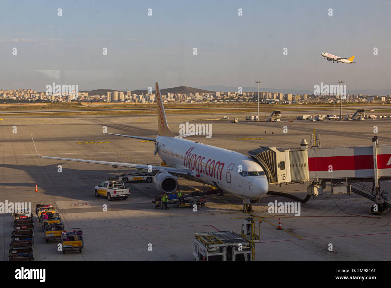 ISTANBUL, TURQUIE - 4 JUILLET 2019 : avion Boeing 737 de Pegasus Airlines à l'aéroport international Sabiha Gokcen d'Istanbul, Turquie Banque D'Images