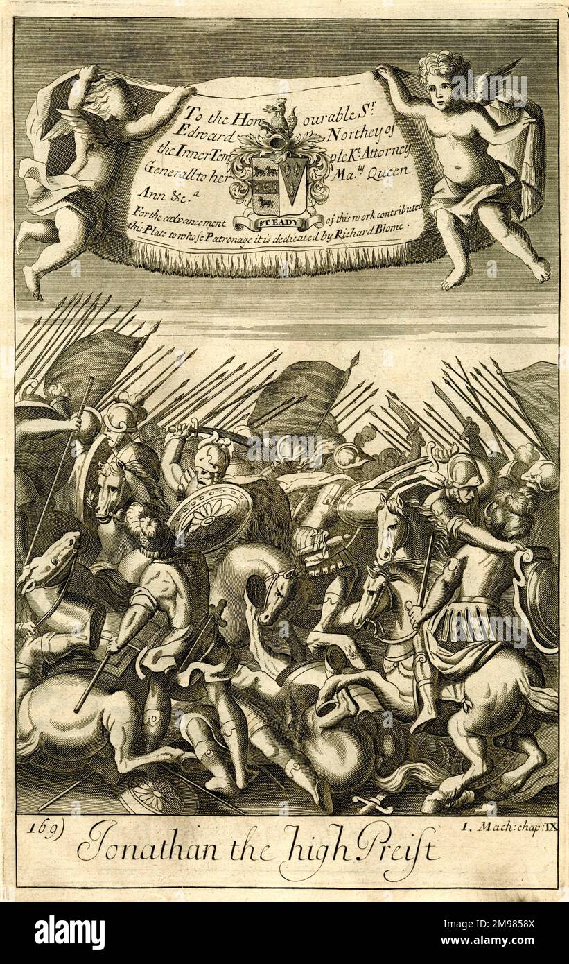 Jonathan le souverain Sacrificateur - 1 Maccabees 9. Banque D'Images