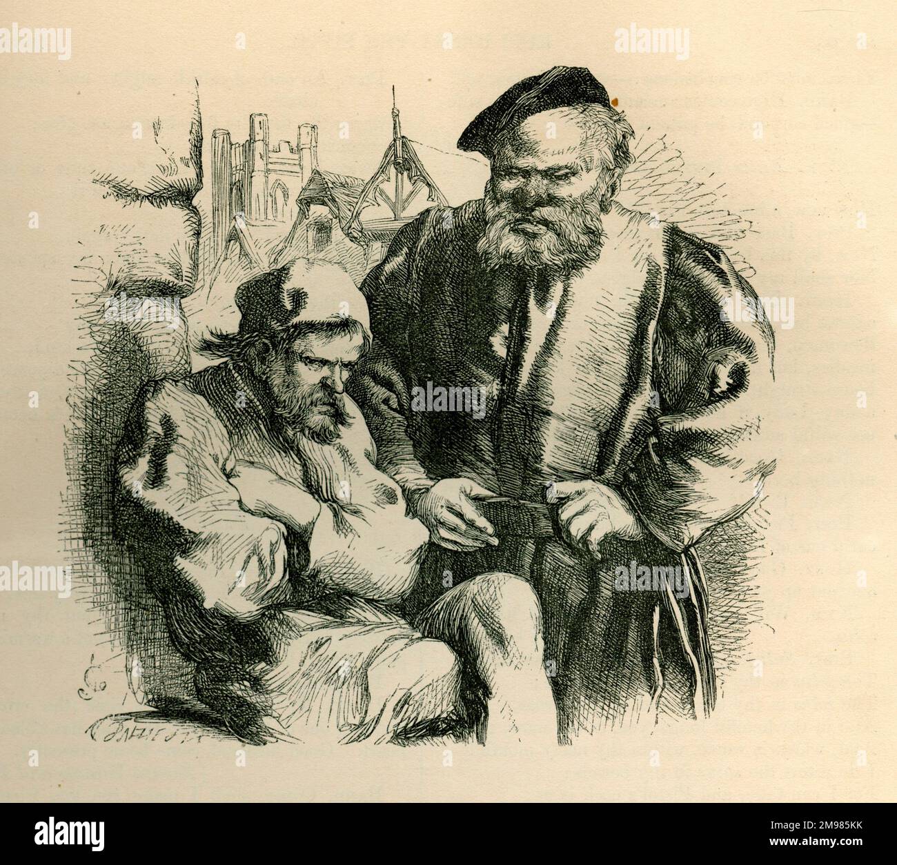 Henry V - Falstaff et Bardolph. Banque D'Images