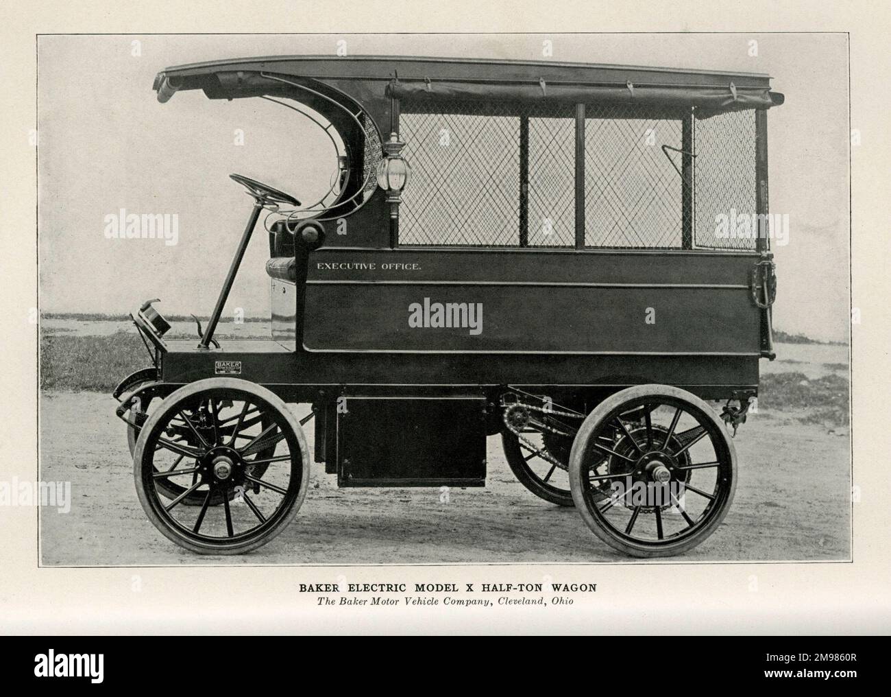 Baker Electric modèle X Half-ton Wagon, The Baker Motor Vehicle Company, Cleveland, Ohio, États-Unis. Banque D'Images