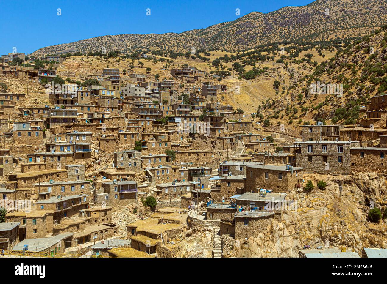 Palangan village à pas dans la région du Kurdistan, Iran Banque D'Images