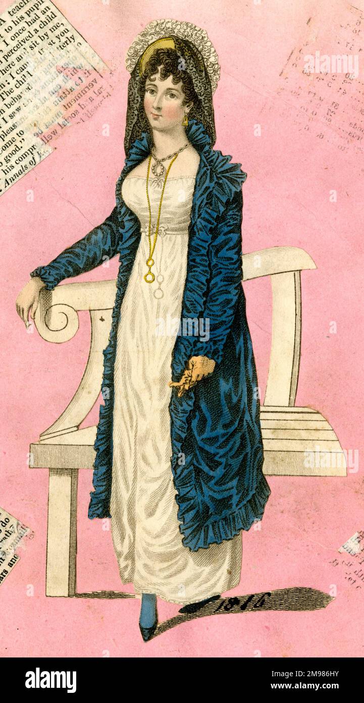 Femme en costume de style Régence. Banque D'Images