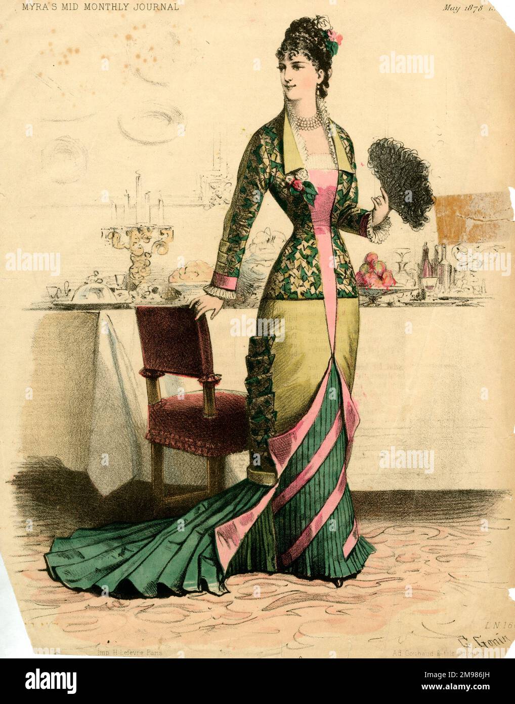 Illustration de la mode, femme dans une robe élégante. Banque D'Images