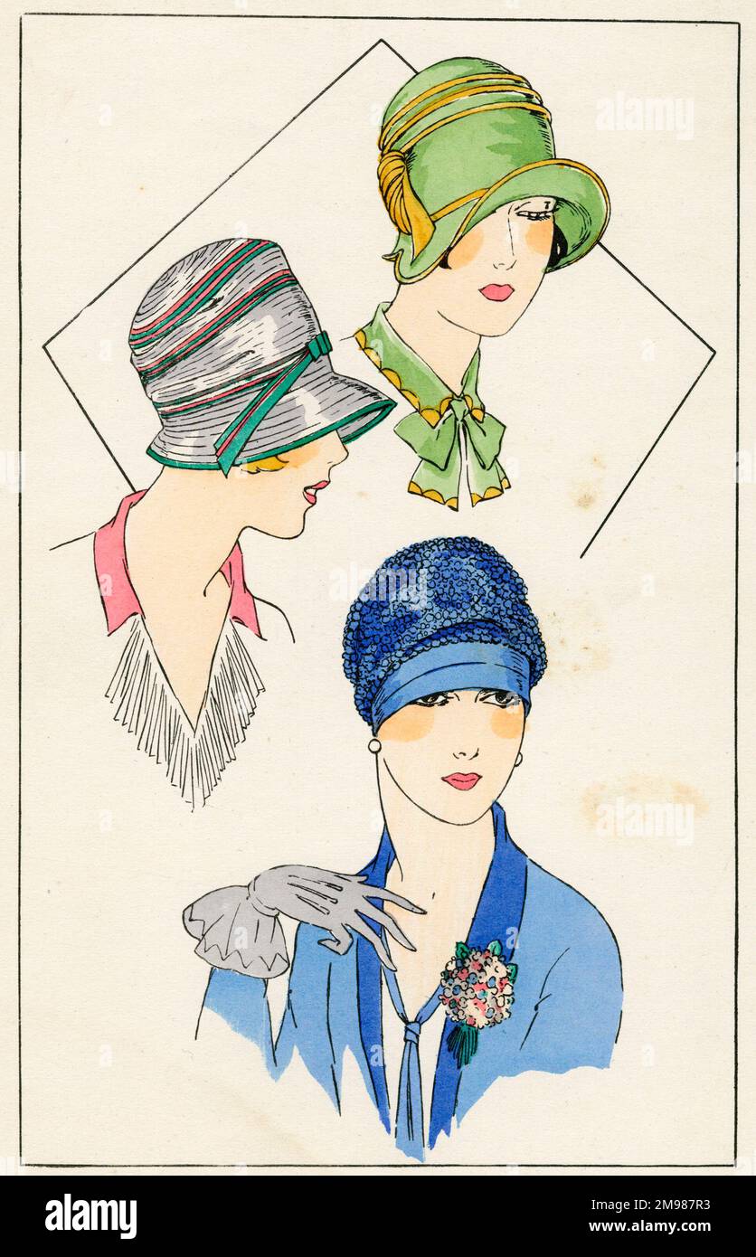 Les Chapeaux elegants - créations Marie Therese. Banque D'Images