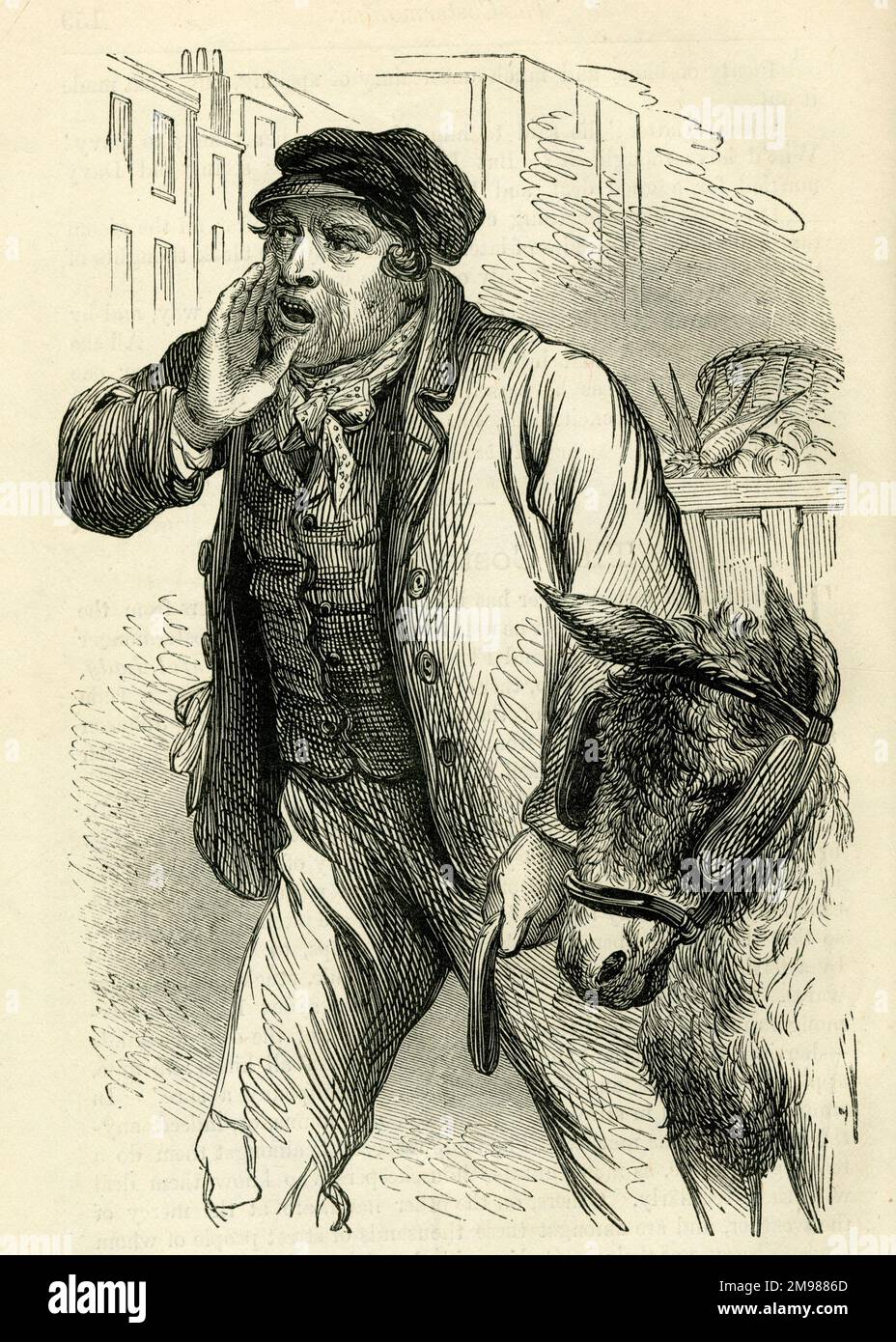 Professions 1882 - le Costermonger. Banque D'Images