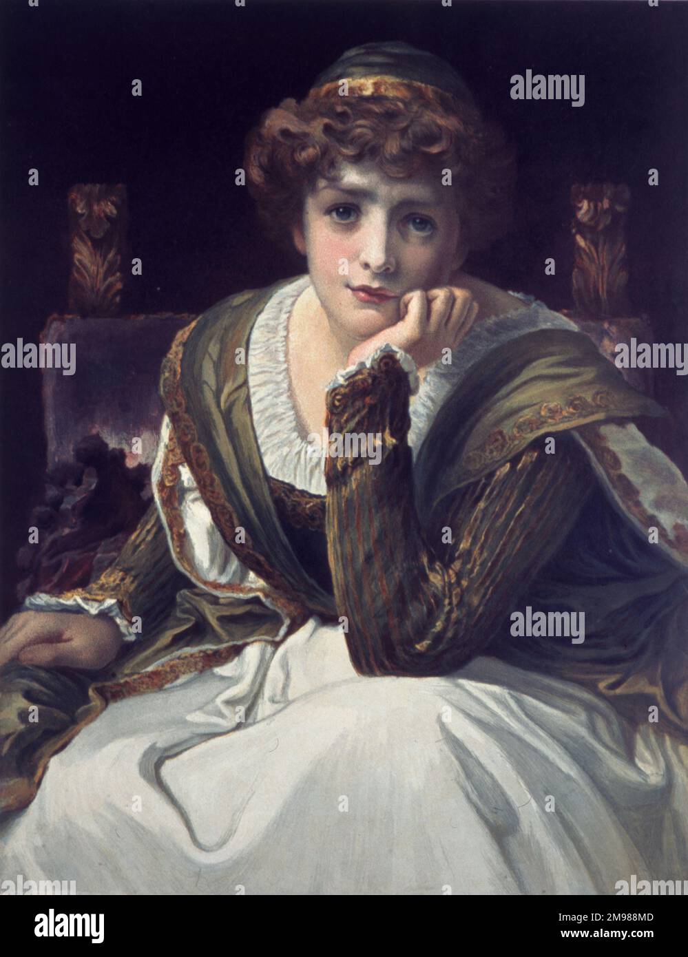 Desdemona, par Frederic Leighton (de Othello). Banque D'Images