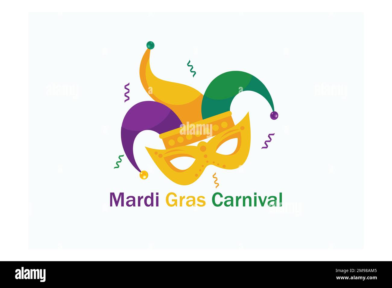 harlequin masque chapeau mardi gras icône de carnaval image, vecteur plat illustration moderne Illustration de Vecteur