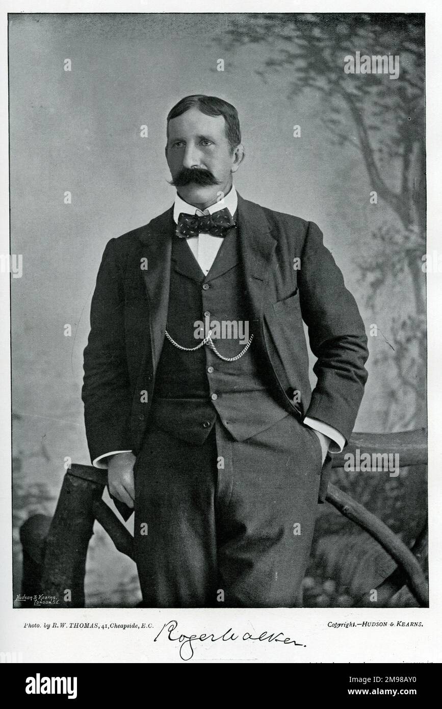 Roger Walker (1846-1919), président de l'Union de rugby, ancien joueur de Manchester et de l'équipe d'Angleterre. Il a également joué au cricket de première classe pour le Lancashire. Banque D'Images