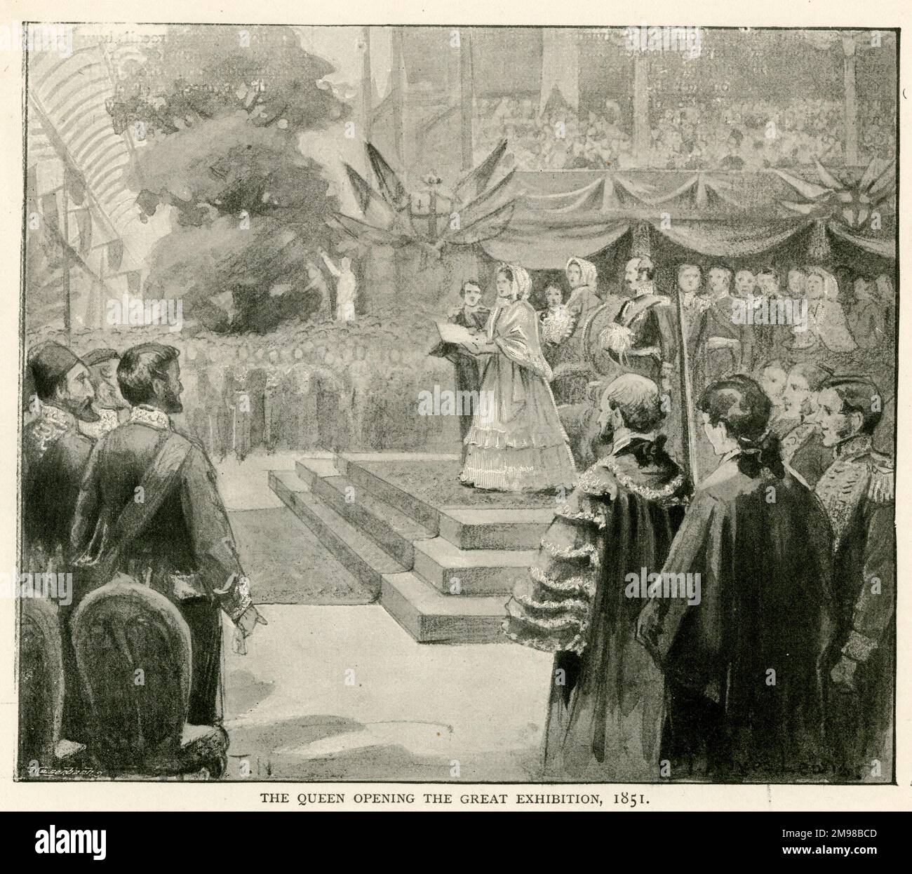 La reine Victoria ouvre la grande exposition. Banque D'Images