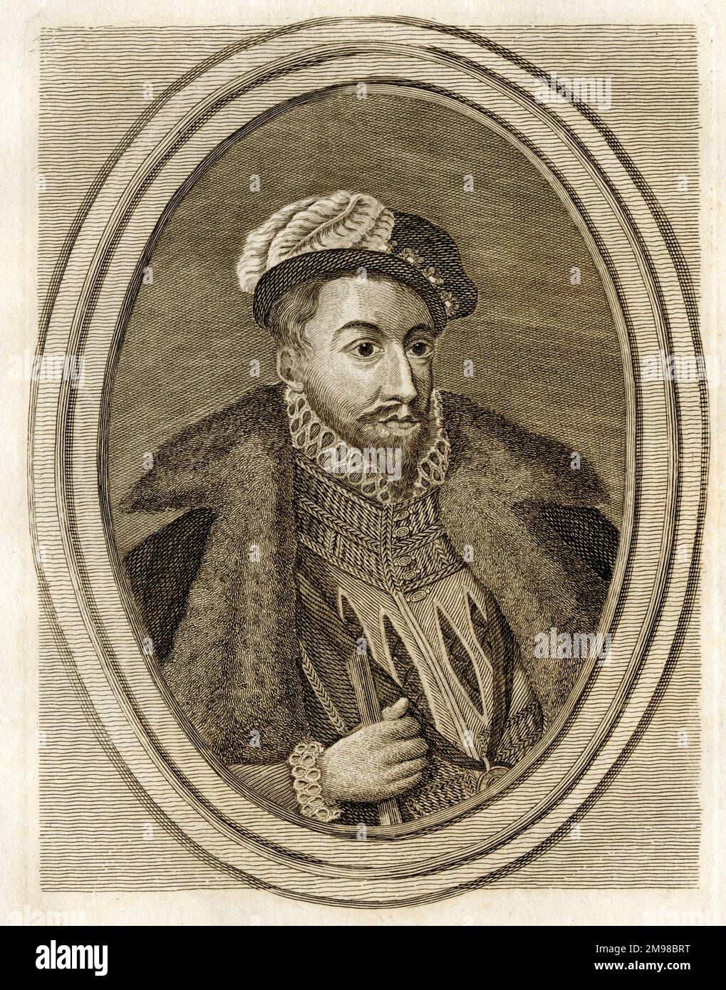 Thomas Radclyffe (ou Ratclyffe), 3rd comte de Sussex (c1525-1583), Lord adjoint d'Irlande et courtier élisabéthain. Banque D'Images