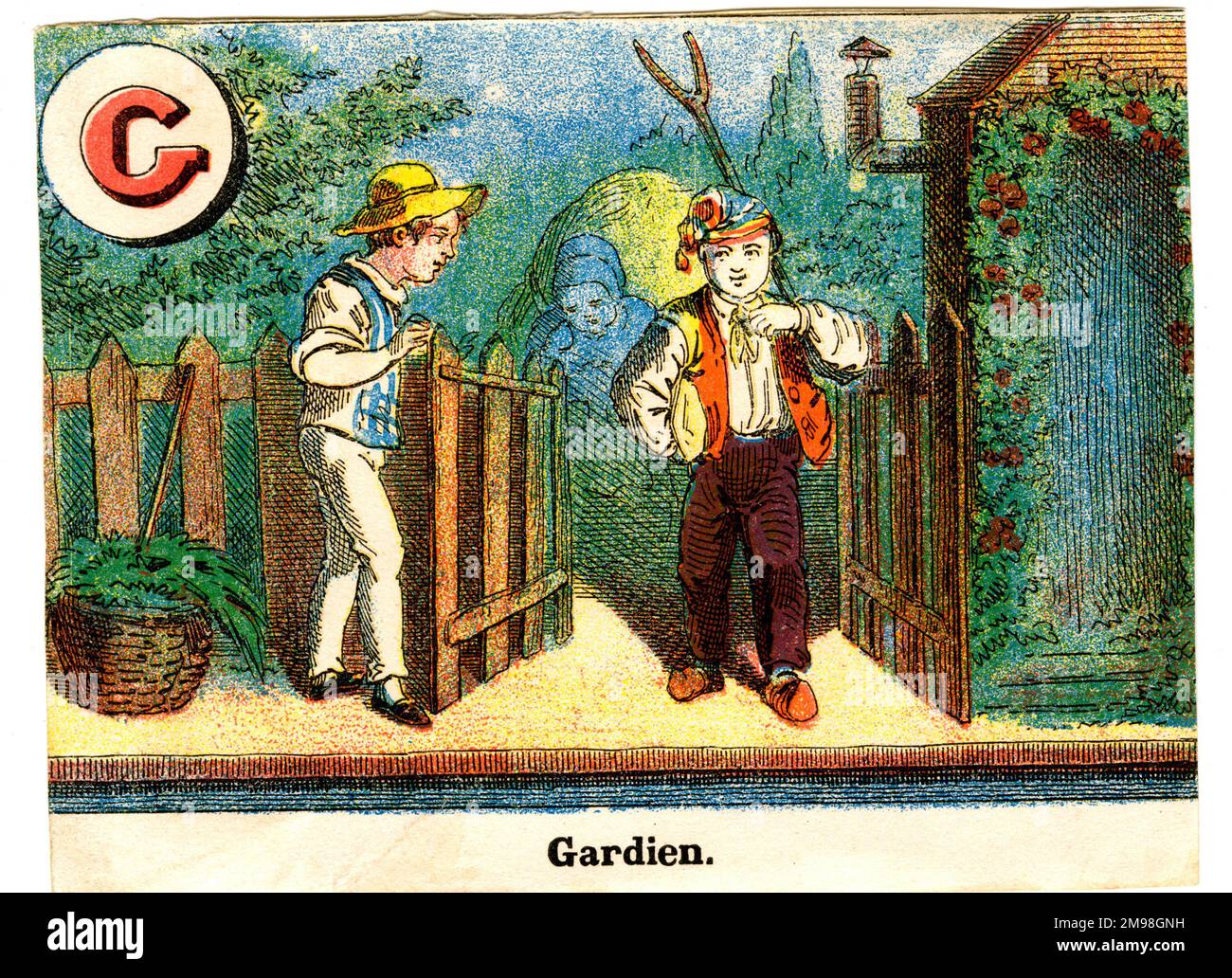 Chemin de fer français Alphabet - G pour Gardien (porteur). Banque D'Images