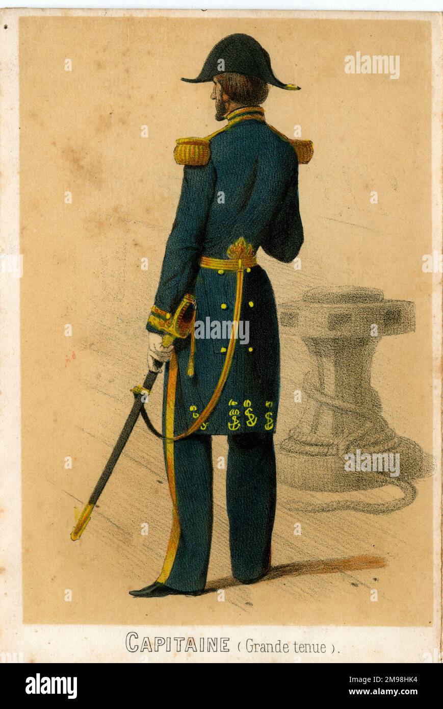 La France Maritime - Capitaine (en uniforme). Banque D'Images