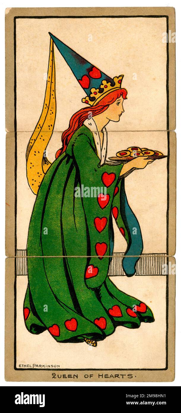 Cartes à jouer Misfitz de Little Folks - Reine de coeur. Banque D'Images