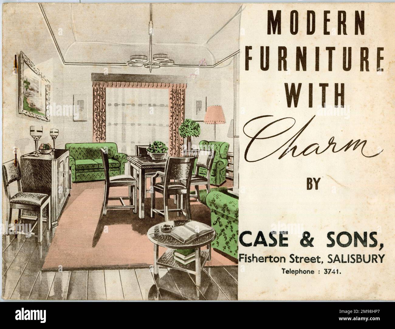 Design de couverture de catalogue, mobilier moderne avec charme, case & Sons, Fisherton Street, Salisbury, Wiltshire. Banque D'Images