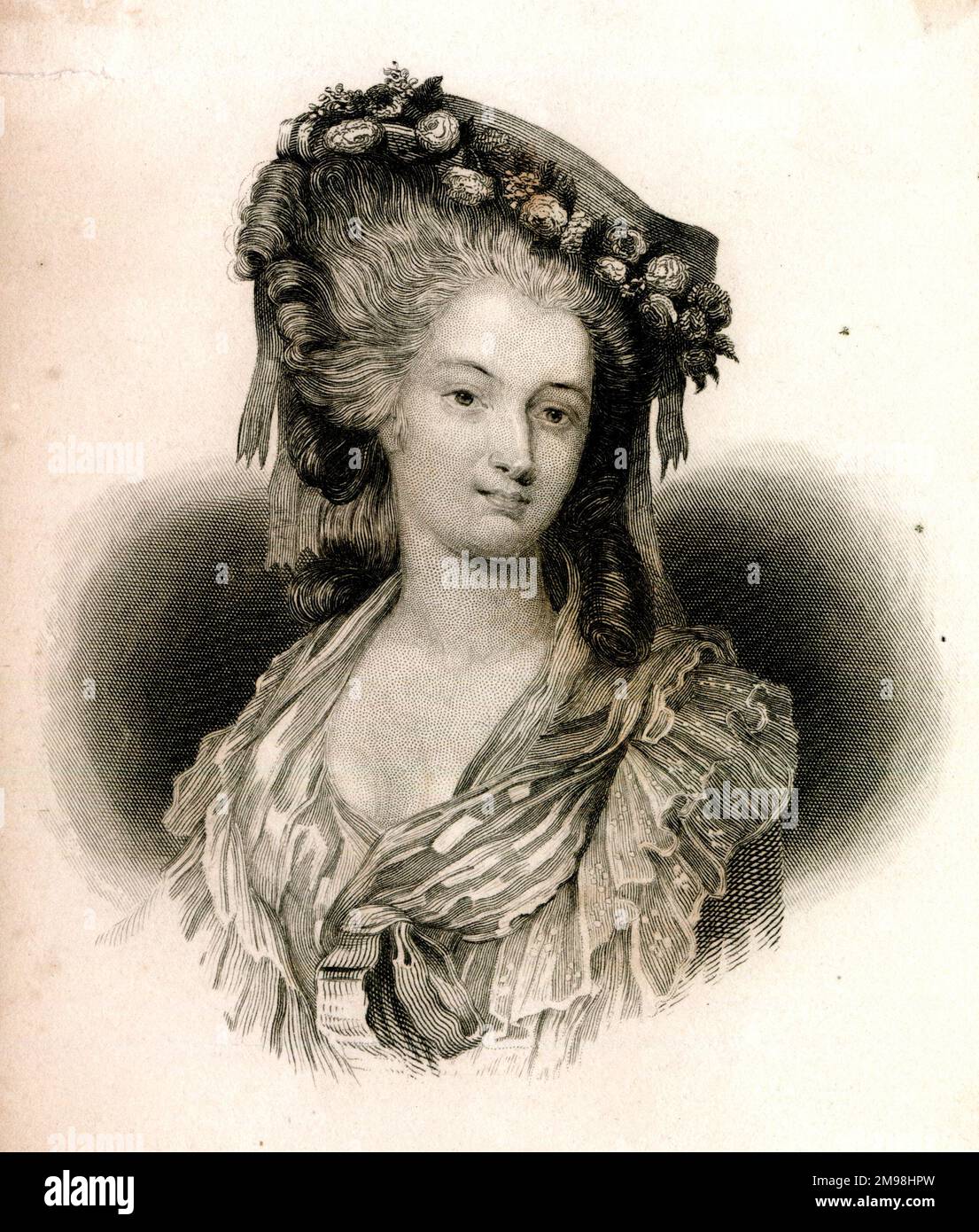 Marie Thérèse Louise de Savoie, princesse de Lamballe (1749-1972), confidente de la reine Marie-Antoinette de France. Banque D'Images