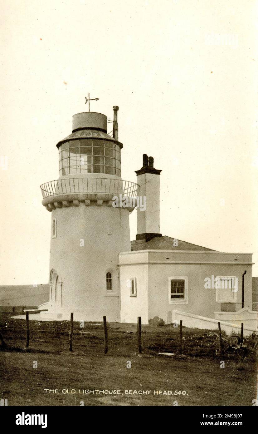 Le vieux phare, Beachy Head, East Sussex. Banque D'Images