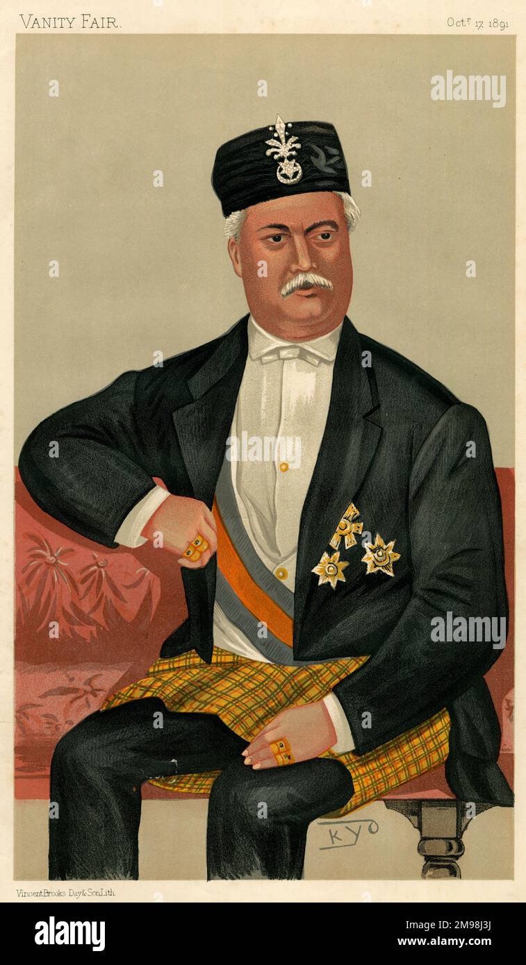 Abu Bakar, Sultan de Johore (Johor), Malaisie (Sultan Sir Abu Bakar ibni Al-Marhum Tun Temenggung Raja Daing Ibrahim, 1833-1895). Banque D'Images