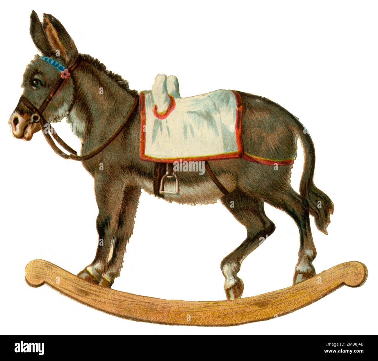 Victorian Scrap - Rocking Donkey. Banque D'Images