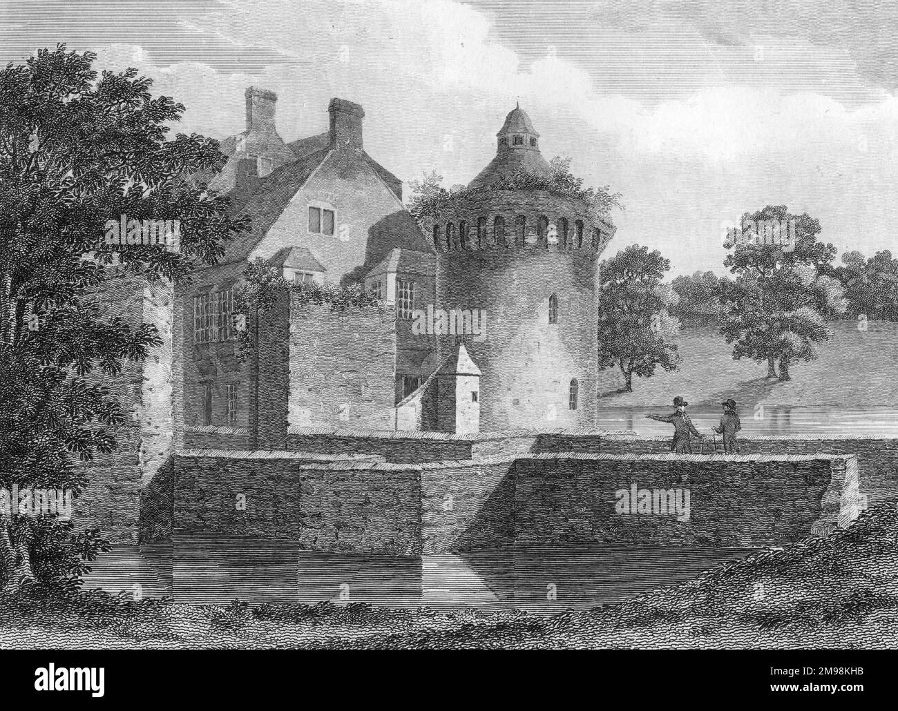 Scotney Castle, maison de campagne anglaise près de Lamberhurst, Tunbridge Wells, Kent, datant du 14th siècle. Banque D'Images