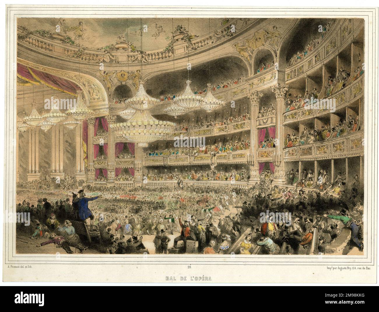 Bal de l'Opéra, un événement au cours du Carnaval de Paris, en France. Banque D'Images
