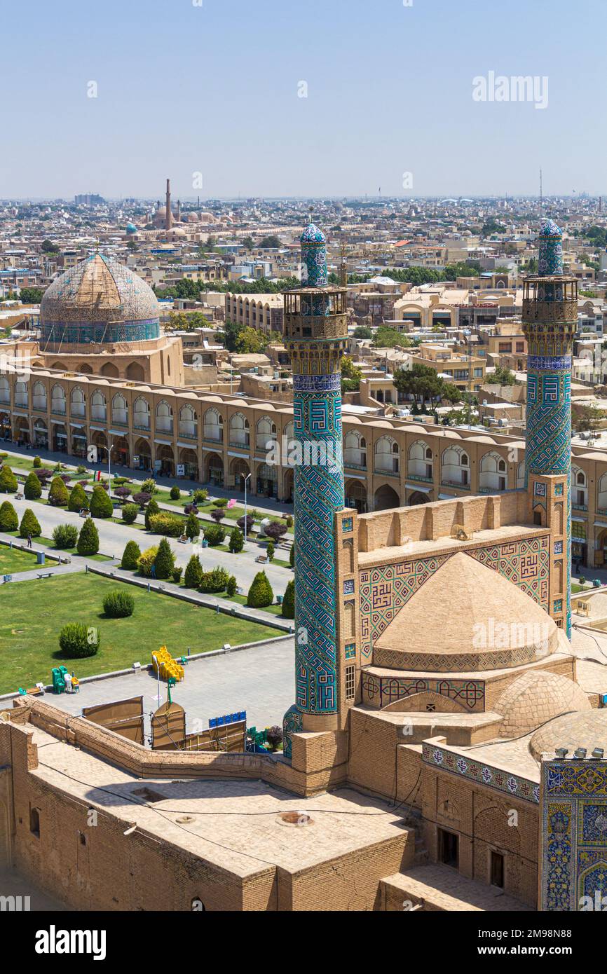 Mosquée Sheikh Lotfollah et mosquée Shah à la place Naqsh-e Jahan à Isfahan, Iran Banque D'Images