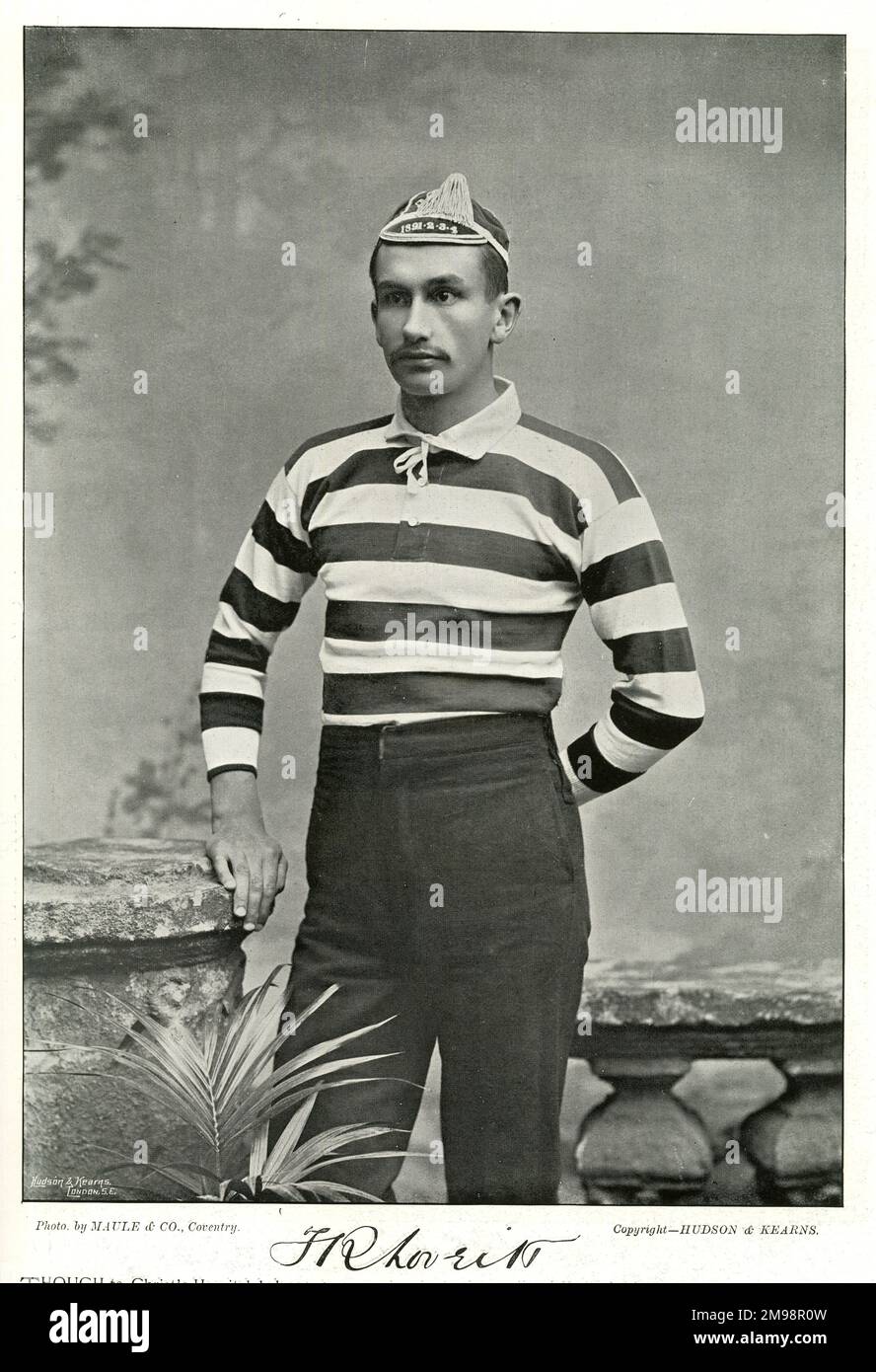 F R Loveitt, joueur de rugby à XV. Banque D'Images