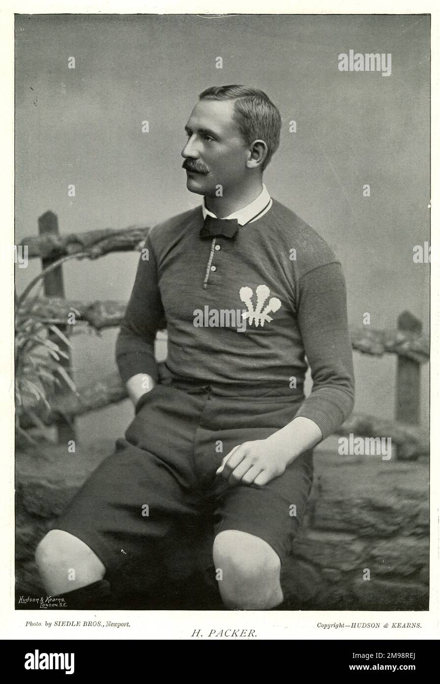 H Packer, joueur international de rugby de Wales. Banque D'Images