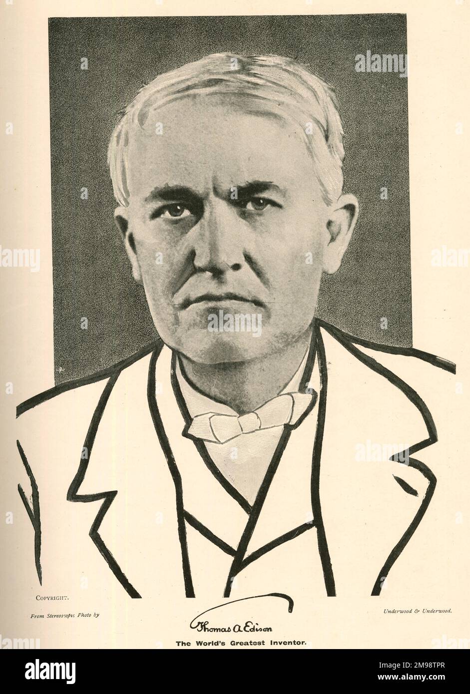 Thomas Edison, inventeur américain. Banque D'Images